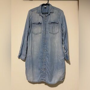 &Denim Blue Shirt Dress